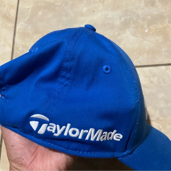 Taylor Made TP5 Adjustable Strap Back Golf Hat Hat Blue/White - Picture 2 of 4